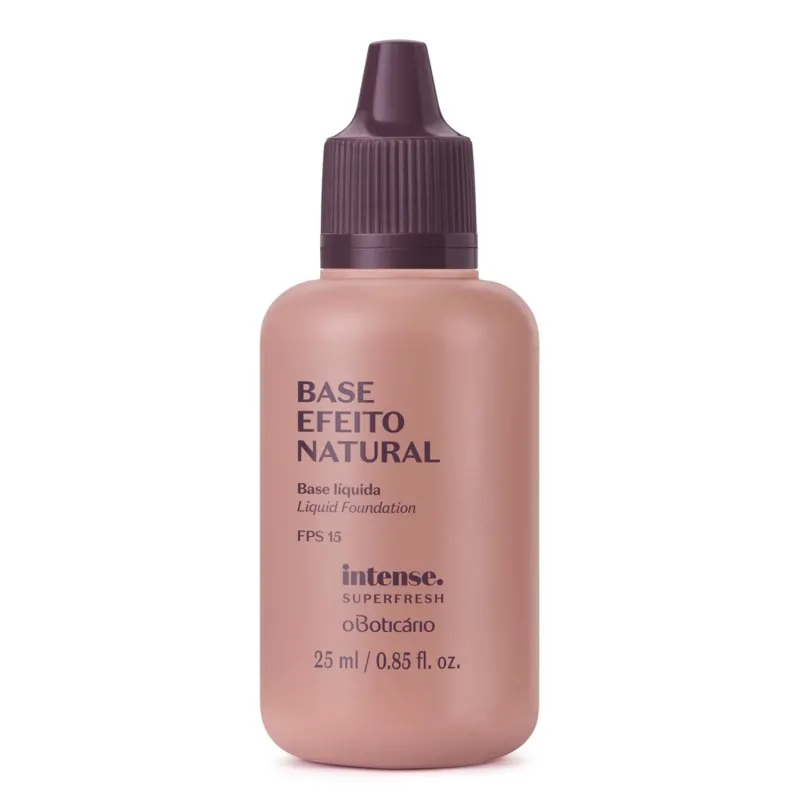 Base líquida Intense Superfresh Efeito Natural - O Boticário