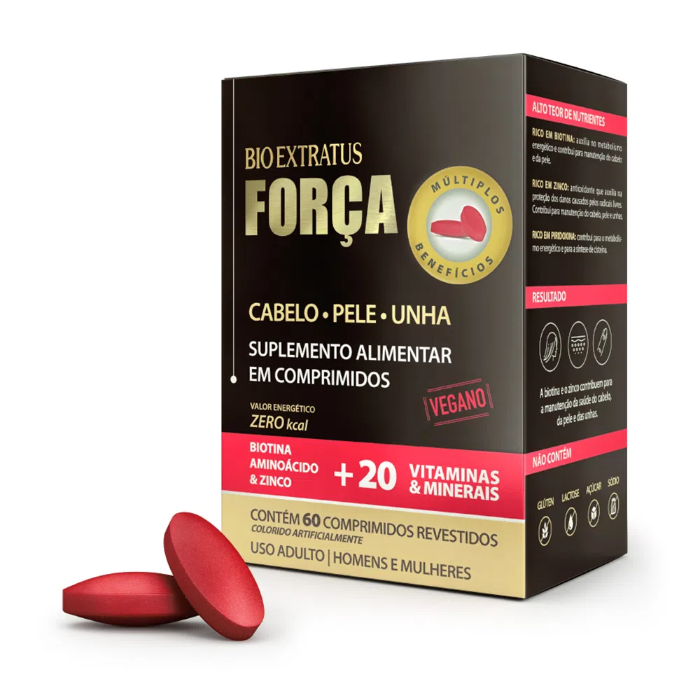 10 - Suplemento Força para Cabelo Pele e Unha - Bio Extratus