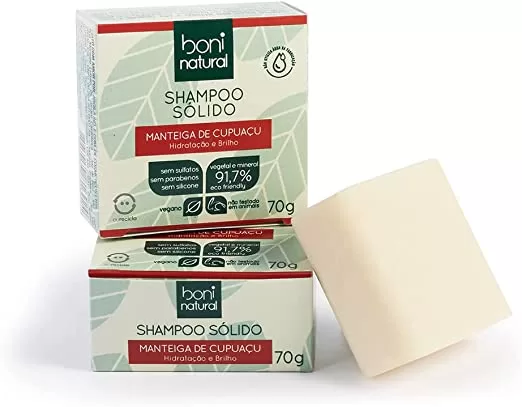 8 - Shampoo Sólido Vegano Manteiga de Cupuaçu - Boni Natural