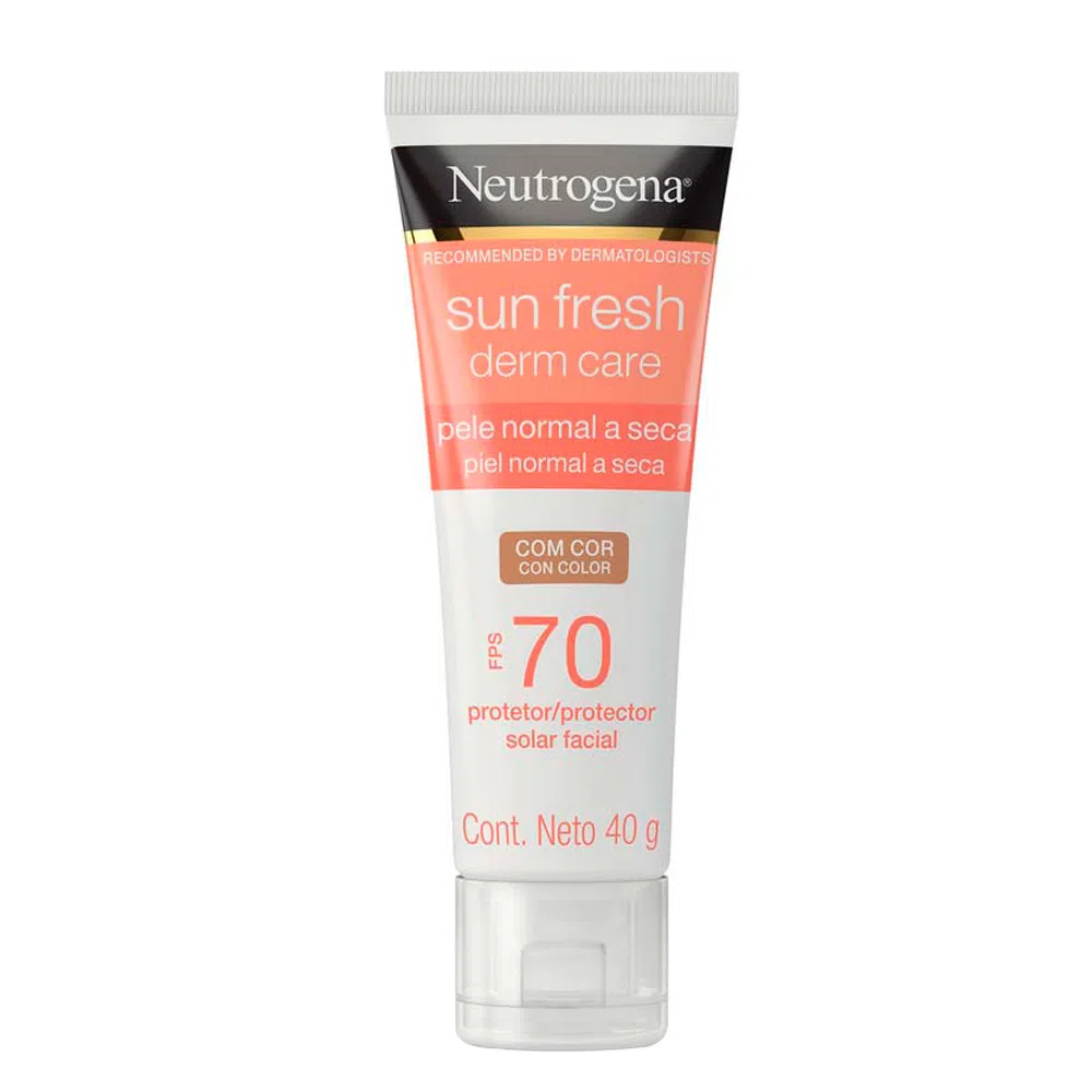 9 - Protetor Solar Facial com Cor Sun Fresh Derm Care - Neutrogena