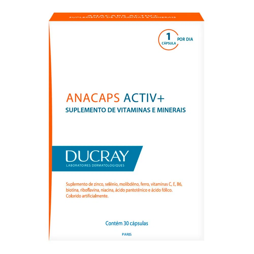 5 - Suplemento Vitamínico Anacaps Activ+- Ducray