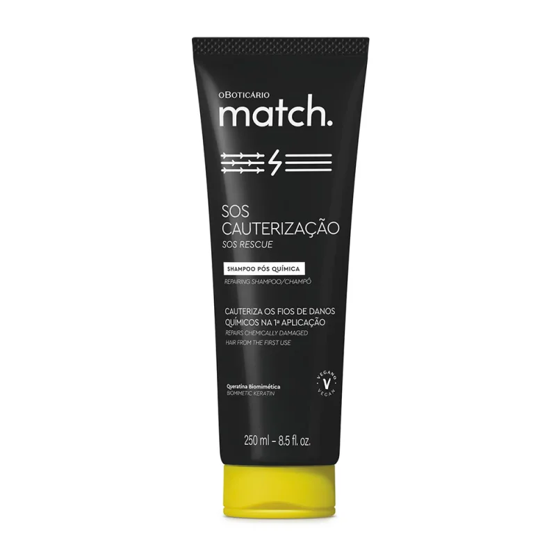 10 - Shampoo Match SOS Cauterização Pós-Química - O Boticário