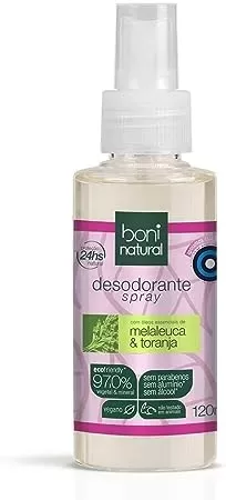 4 - Desodorante Spray Natural e Vegano, Melaleuca e Toranja - Boni Natural