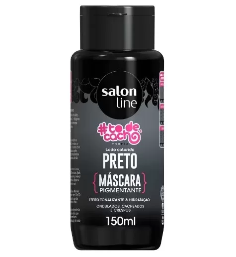 4 - Máscara Pigmentante #todecacho Preto - Salon Line