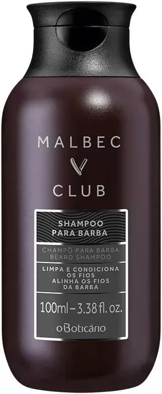 3 - Malbec Club Shampoo Para Barba - O Boticário 