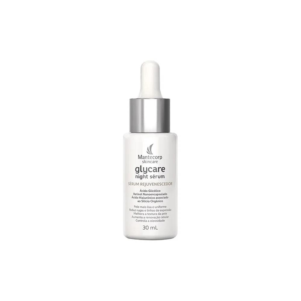 3 - Sérum Facial Rejuvenescedor Noturno Glycare - Mantecorp