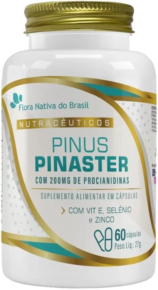 4- Pinus Pinaster + Vitamina E, Selênio e Zinco 60 cápsulas - Flora Nativa