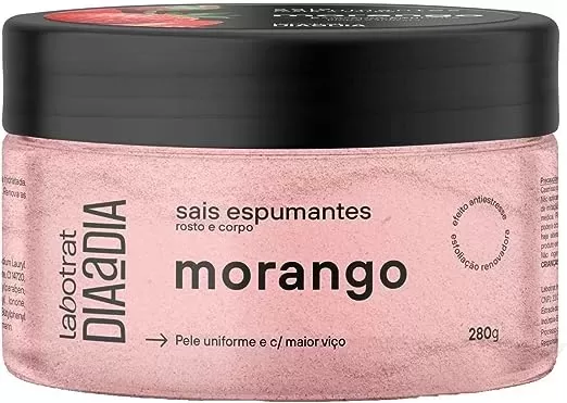 4- Sais Espumantes para o Rosto e Corpo Morango - Labotrat
