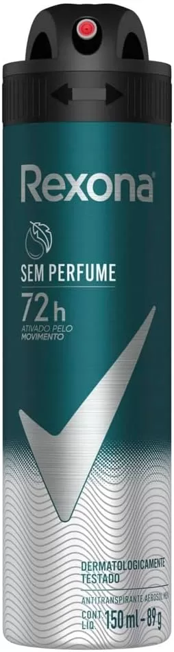 4 - Desodorante Antitranspirante Aerosol Masculino Sem Perfume 72 horas - Rexona 