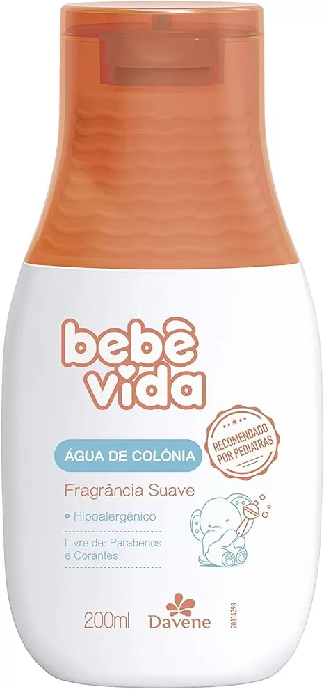 8 - Água de Colônia Bebê Vida Extrato de Aveia - Davene