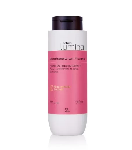 2 - Shampoo Reestruturante Lumina para Cabelos Quimicamente Danificados