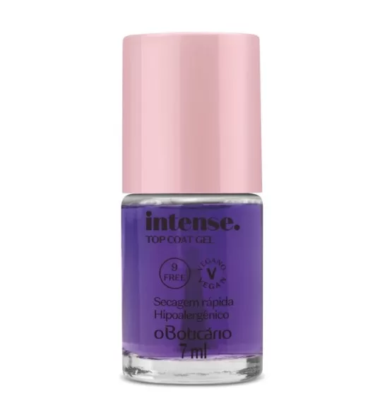 6- Esmalte Top Coat Gel Intense - O Boticário