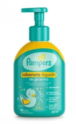 6 - Sabonete líquido para o corpo pampers glicerina - Pampers