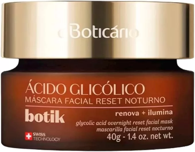 7 - Máscara Facial Reset Noturno Ácido Glicólico Botik - O Boticário