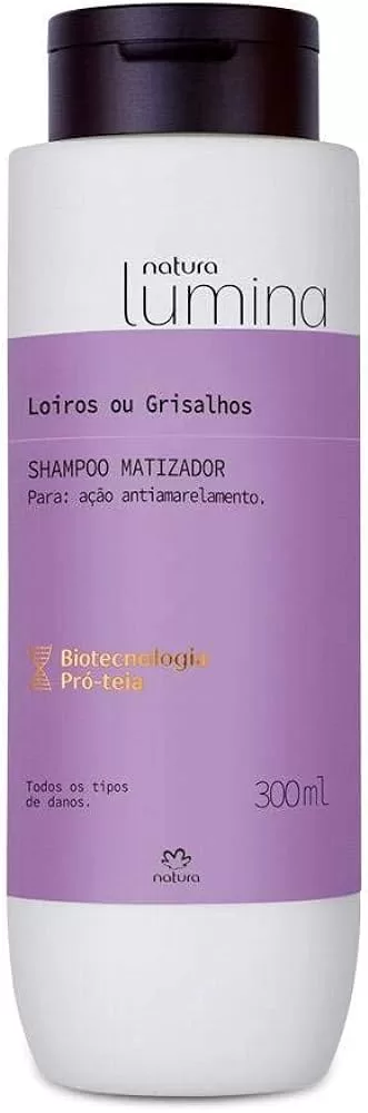 7 - Shampoo Matizador para Cabelos Loiros e Grisalhos Lumina