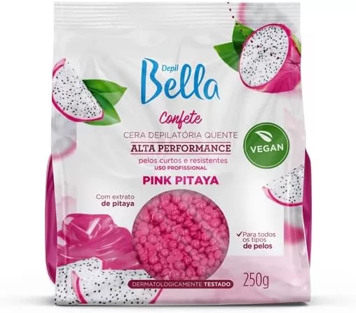 2- Cera Depilatória Confete Pink Pitaya Vegana - Depil Bella