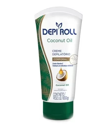 3 - Creme Depilatório Corporal Coconut Oil - Depi Roll