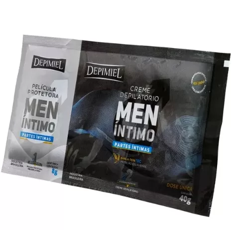 3 - Creme depilatório íntimo Men sachê - Depimiel