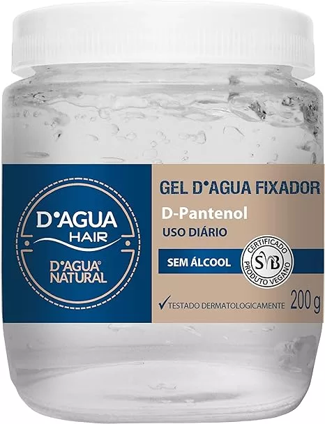 3- Gel D'agua Fixador D-Pantenol -  D'agua Natural