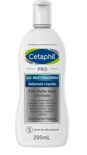 9 - Pro Ad Restoraderm Sabonete líquido - Cetaphil 