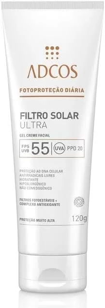 protetor solar Ultra Gel Creme Incolor FPS 55 - ADCOS