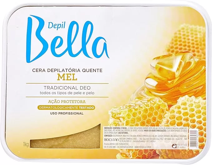 6 - Cera Depilatória Mel 1Kg - Depil Bella