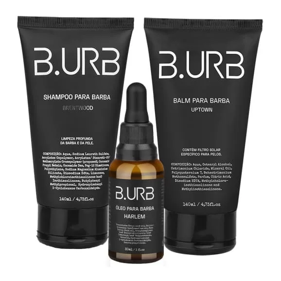 6-  Kit Para Barba Black Barba Urbana - B.Urb